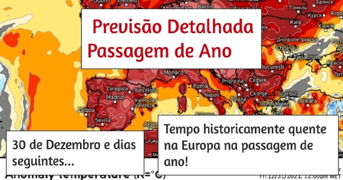 Previs O Detalhada Para A Passagem De Ano E In Cio De Luso Meteo