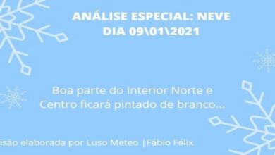 Análise especial: Neve a qualquer altitude com acumulação no Sábado no Interior Norte e Centro - 09�12021