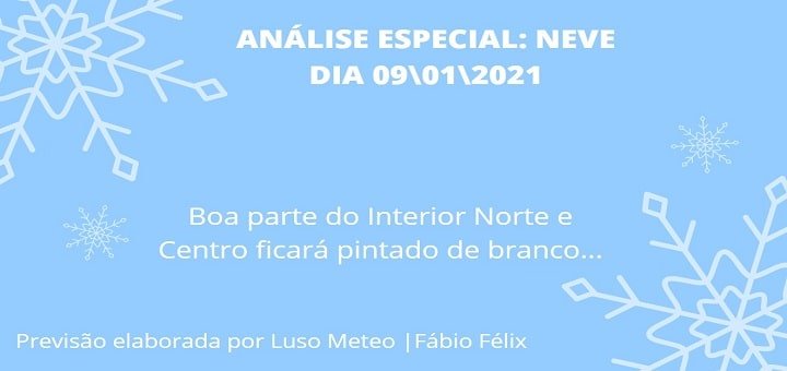Análise especial: Neve a qualquer altitude com acumulação no Sábado no Interior Norte e Centro - 09�12021