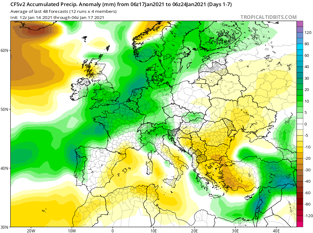 Previsão semanal, 18 a 23 de Janeiro