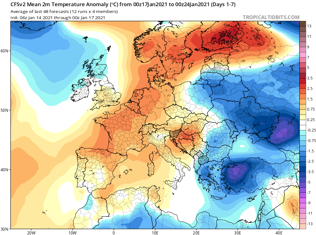 Previsão semanal, 18 a 23 de Janeiro