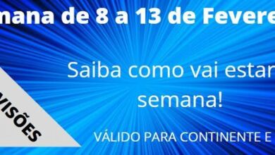 Previsão Semanal, 8 a 13 de Fevereiro