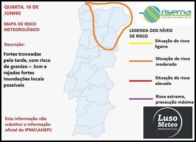 Possibilidade de mau tempo nesta Quarta-feira!
