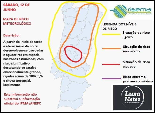 Trovoadas MUITO FORTES neste Sábado! Trovoadas MUITO FORTES neste Sábado!