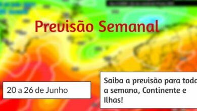 Previsão Semanal, 20 a 26 de Junho