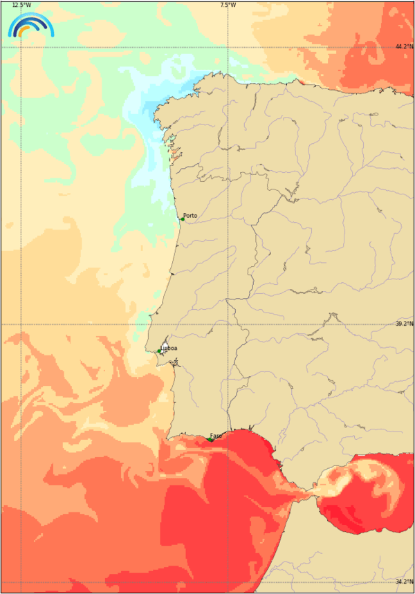 Descida acentuada de temperatura esta Quinta, com chuva!