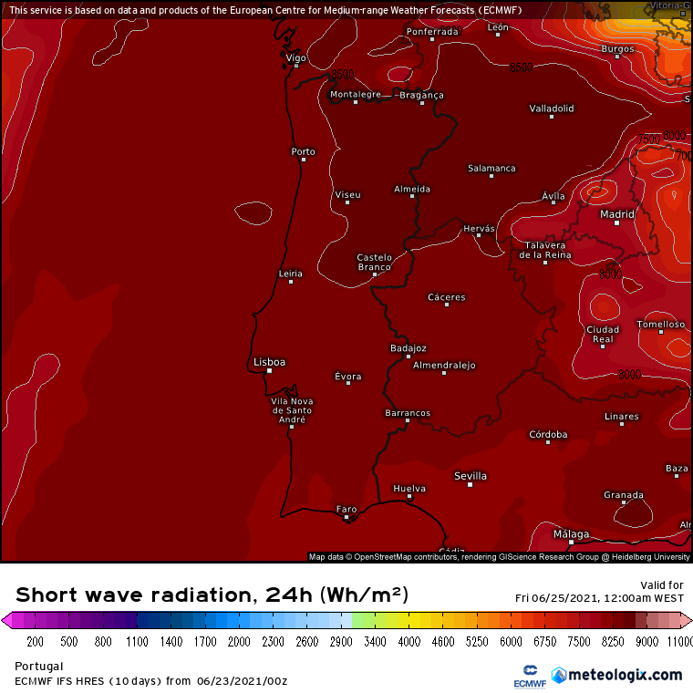 Quinta-feira com calor em todo o Continente, e muita chuva nos Açores!