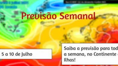 Previsão Semanal, 5 a 10 de Julho