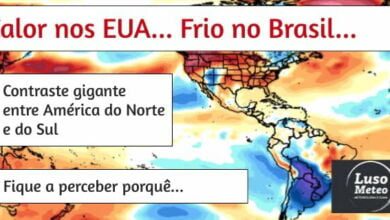 Os opostos nas Américas: Frio extremo no Brasil, calor extremo nos EUA