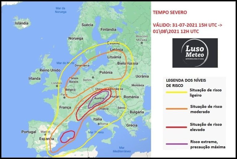 Tempo Severo Europa - 31 de Julho1 de Agosto