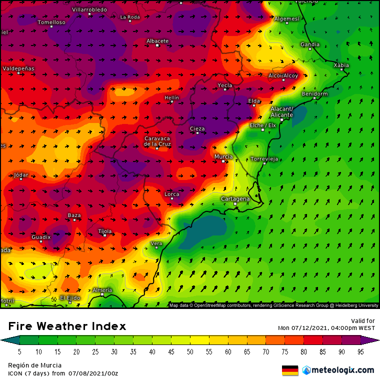 9 a 11 de Julho: Calor intenso, vento, e risco de incêndio (e poeiras) 9 a 11 de Julho: Calor intenso, vento, e risco de incêndio (e poeiras)
