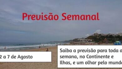 Previsão Semanal: 2 a 7 de Agosto