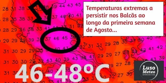 Calor extremo persiste nos Balcãs até final da primeira semana de Agosto Calor extremo persiste nos Balcãs até final da primeira semana de Agosto