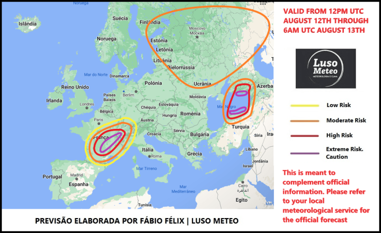 Tempo Severo Europa – 12\13 de Agosto – Ciclone no Mar Negro Tempo Severo Europa - 1213 de Agosto - Ciclone no Mar Negro