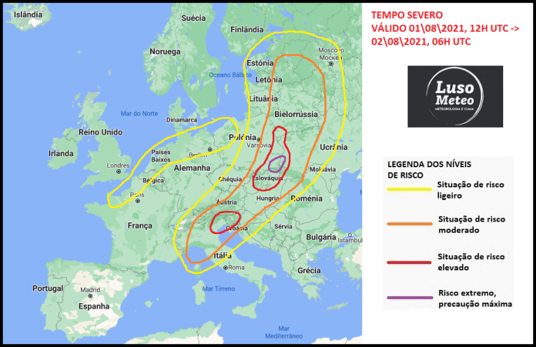 Tempo Severo Europa – 1\2 de Agosto Tempo Severo Europa - 12 de Agosto