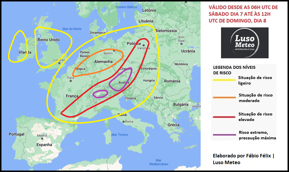 Tempo Severo Europa: Dias 7 e 8 de Agosto Tempo Severo Europa: Dias 7 e 8 de Agosto
