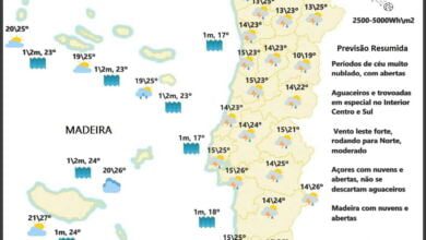 Previsão Quinta, 23 de Setembro Previsão Quinta, 23 de Setembro
