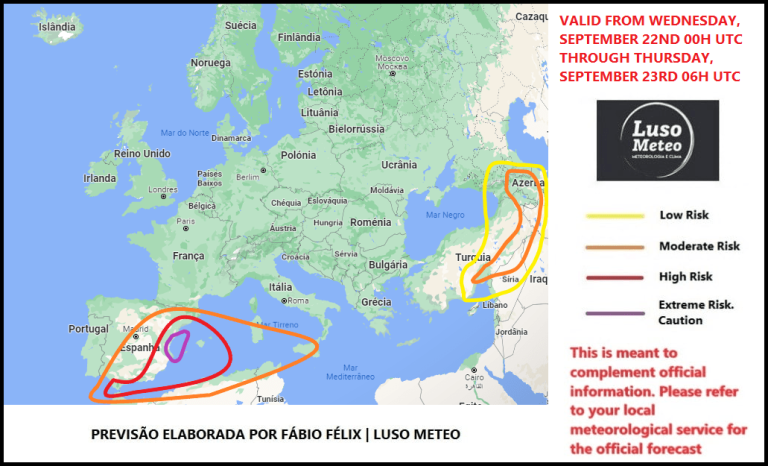 Tempo Severo Europa - Dias 2223 de Setembro