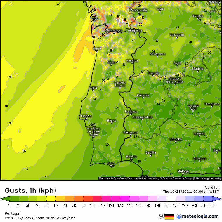Tempestade severa entre dias 29 e 31 de Outubro - Informação Especial #3