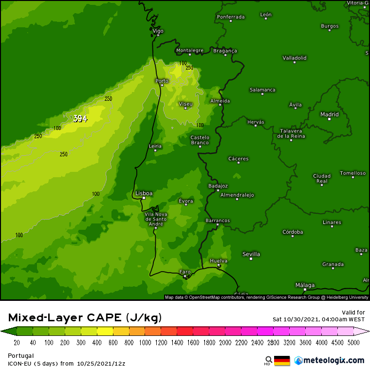 Tempestade severa entre dias 29 e 31 de Outubro - Informação Especial #3