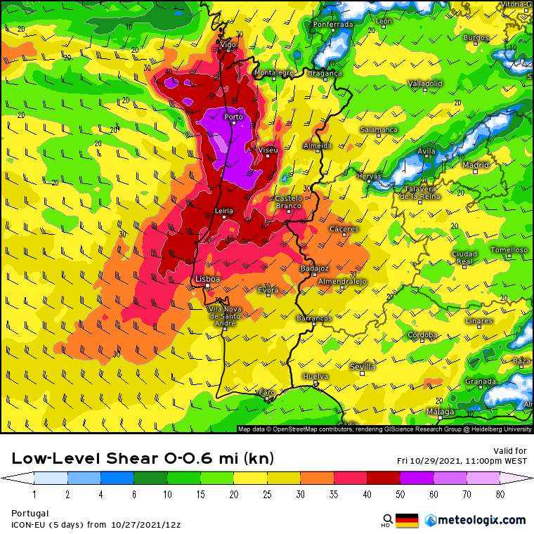 Tempestade severa entre dias 29 e 31 de Outubro - Informação Especial #3