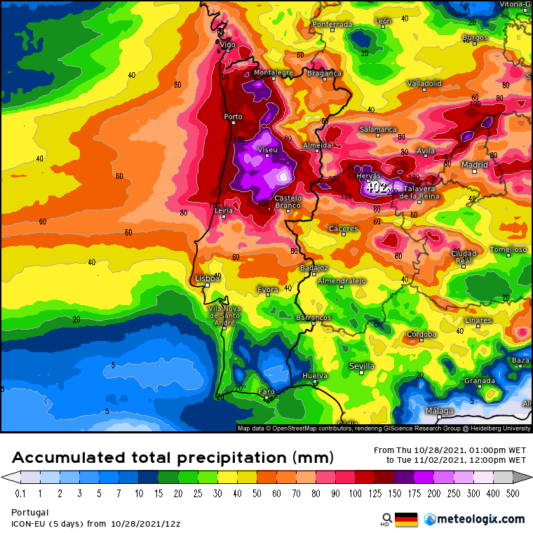 Tempestade severa entre dias 29 e 31 de Outubro - Informação Especial #3