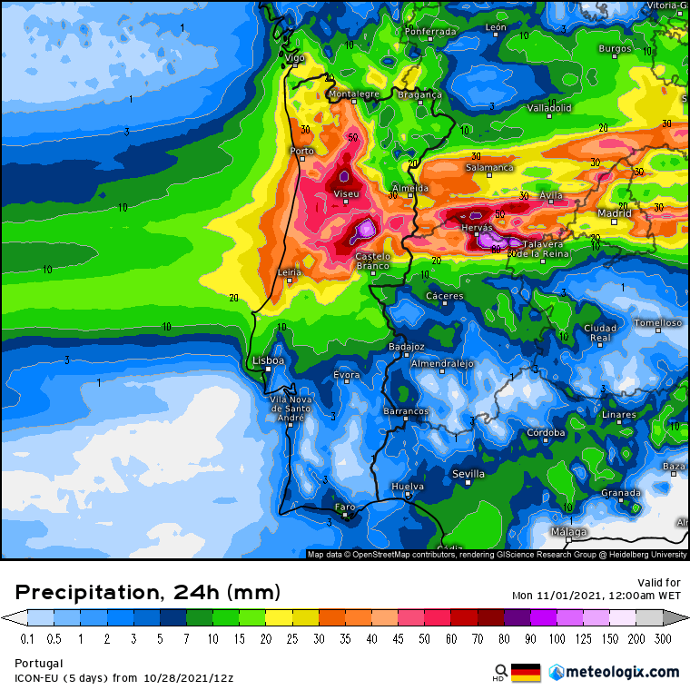Tempestade severa entre dias 29 e 31 de Outubro - Informação Especial #3