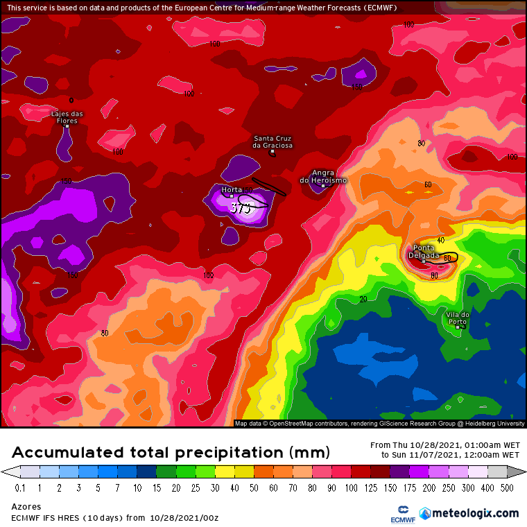 Tempo muito chuvoso e ventoso a partir de dia 28 nos Açores - Informação #2 Tempo muito chuvoso e ventoso a partir de dia 28 nos Açores - Informação #2
