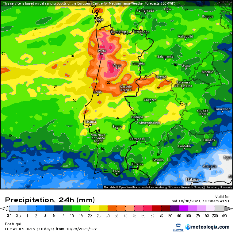 Tempestade severa entre dias 29 e 31 de Outubro - Informação Especial #3