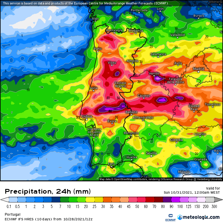 Tempestade severa entre dias 29 e 31 de Outubro - Informação Especial #3