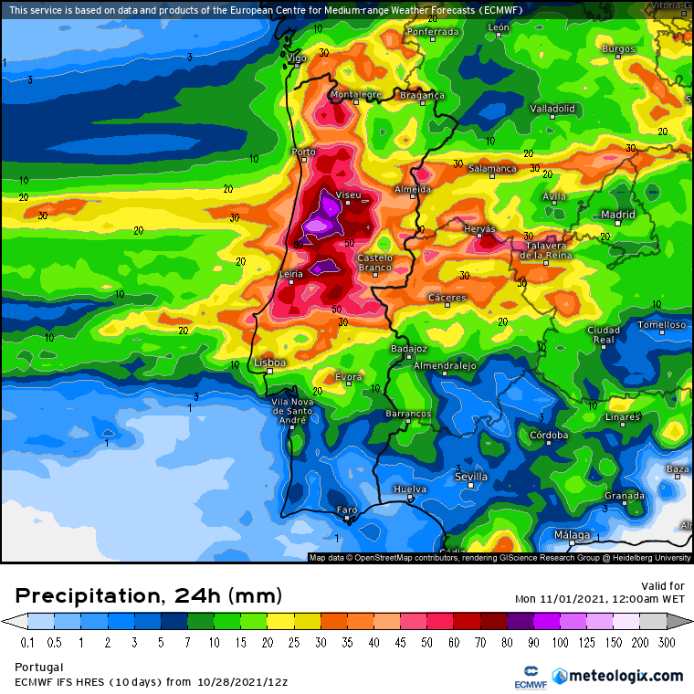 Tempestade severa entre dias 29 e 31 de Outubro - Informação Especial #3
