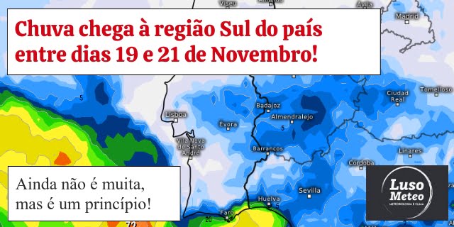 Aguaceiros no final da semanafim-de-semana no Sul! - Chuva forte no Sábado Aguaceiros no final da semanafim-de-semana no Sul! - Chuva forte no Sábado