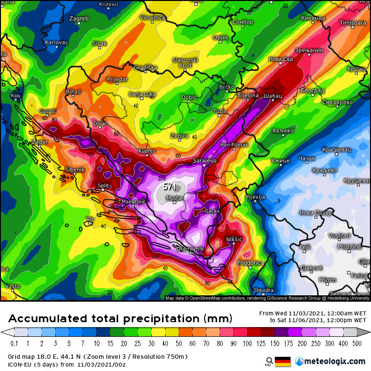 Tempo SEVERO com CHUVA EXCESSIVA em Itália e nos Balcãs nos próximos dias! Tempo SEVERO com CHUVA EXCESSIVA em Itália e nos Balcãs nos próximos dias!