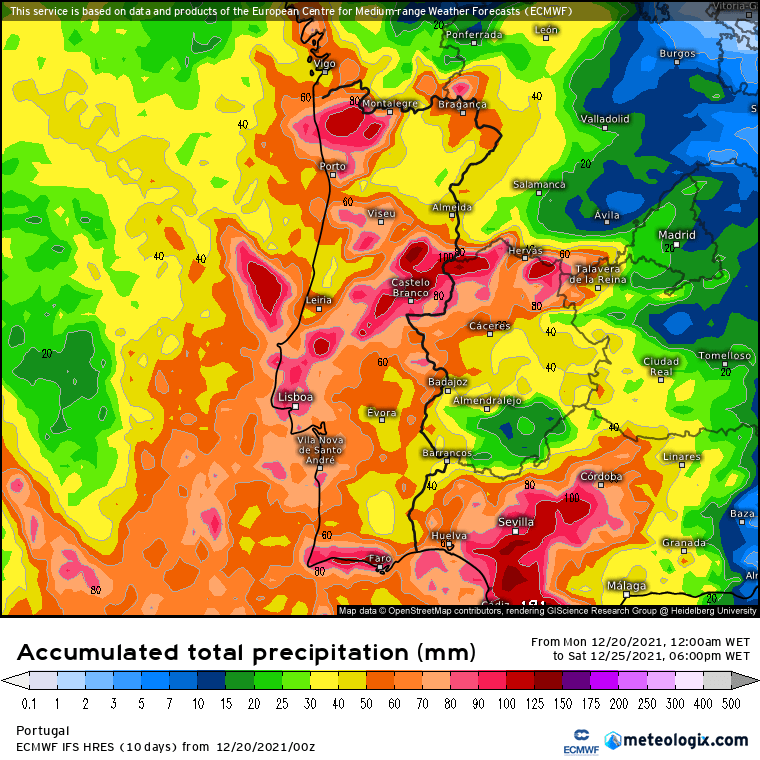 PREVISÃO DETALHADA - Chuva até ao Natal, sol a seguir até ao Ano Novo... PREVISÃO DETALHADA - Chuva até ao Natal, sol a seguir até ao Ano Novo...