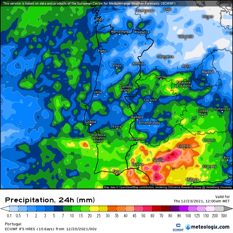 PREVISÃO DETALHADA - Chuva até ao Natal, sol a seguir até ao Ano Novo... PREVISÃO DETALHADA - Chuva até ao Natal, sol a seguir até ao Ano Novo...