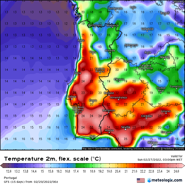 PREVISÃO SEMANAL 21 A 26 DE FEVEREIRO - Tempo mais quente, com sol e poeiras até final do mês... PREVISÃO SEMANAL 21 A 26 DE FEVEREIRO - Tempo mais quente, com sol e poeiras até final do mês...