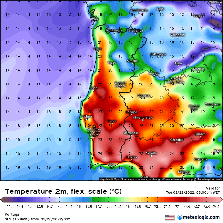 PREVISÃO SEMANAL 21 A 26 DE FEVEREIRO - Tempo mais quente, com sol e poeiras até final do mês... PREVISÃO SEMANAL 21 A 26 DE FEVEREIRO - Tempo mais quente, com sol e poeiras até final do mês...