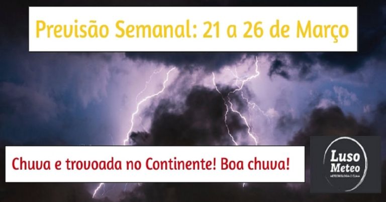 Previsão Semanal: 21 a 26 de Março