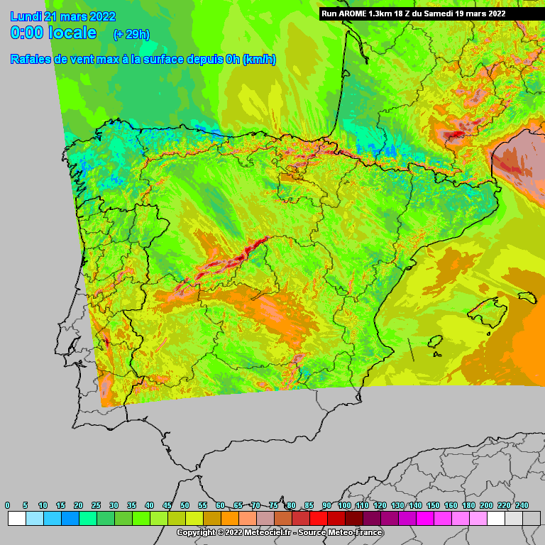 Aguaceiros e trovoada, Domingo, 20 de Março - Risco Meteorológico