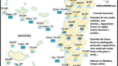 Previsão para Sábado, 9 de Abril