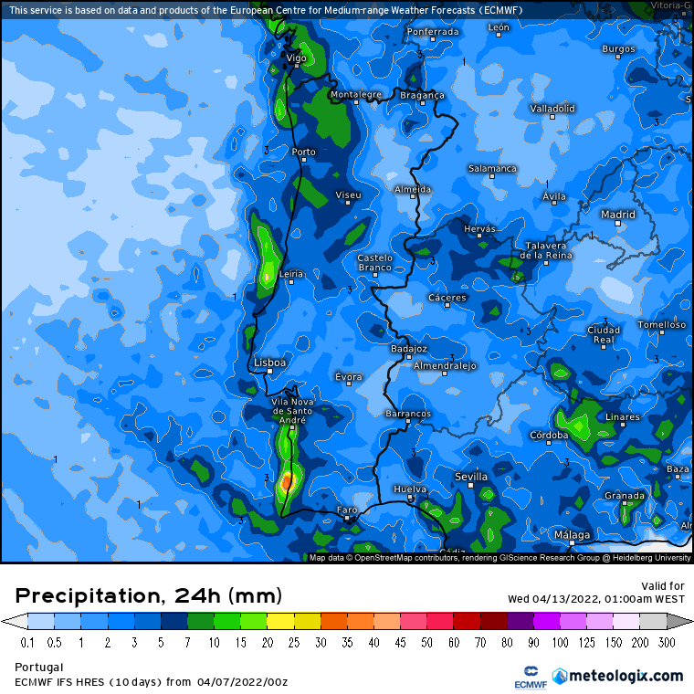 Chuva e vento nos próximos dias - Principalmente dias 11 e 12 de Abril!