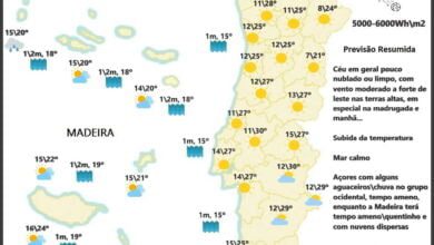 Previsão para Quinta, 5 de Maio