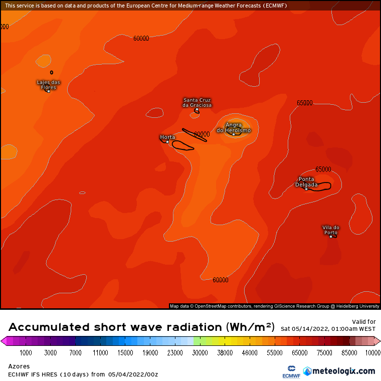 Sem chuva na Madeira até meio de Maio, alguma chuva ocasional nos Açores...