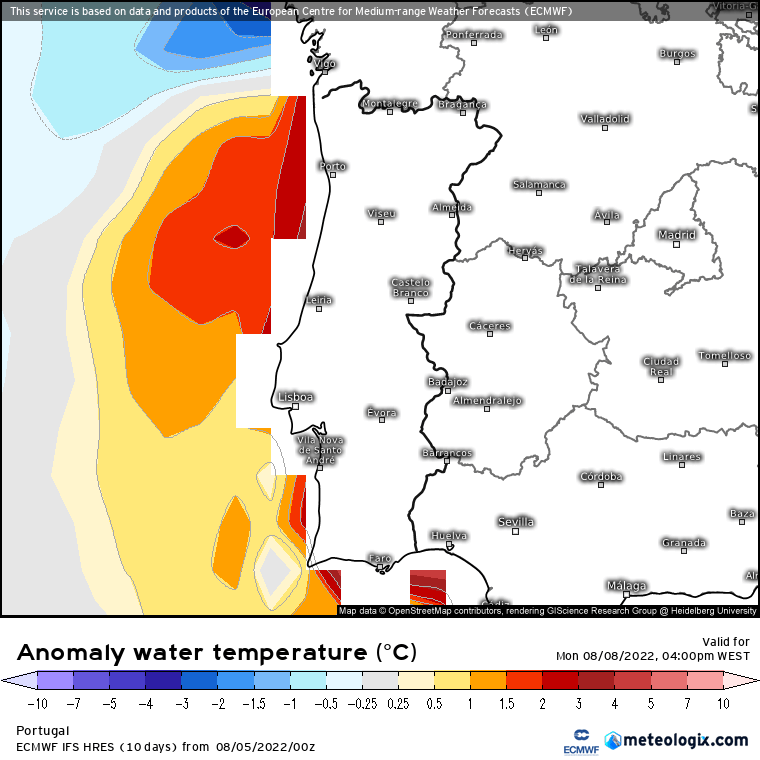 Previsão Alargada - 6 a 13 de Agosto - Praia? Condições a melhorarem...