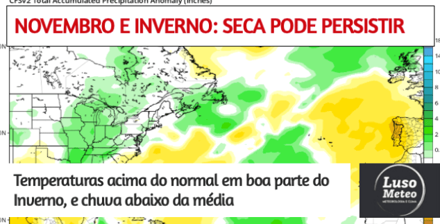 Previsão para Novembro e Inverno 2022/2023... SECA persiste Previsão para Novembro e Inverno 2022/2023... SECA persiste