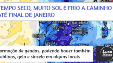 Previsão em detalhe até final do mês de Janeiro... Sol e frio