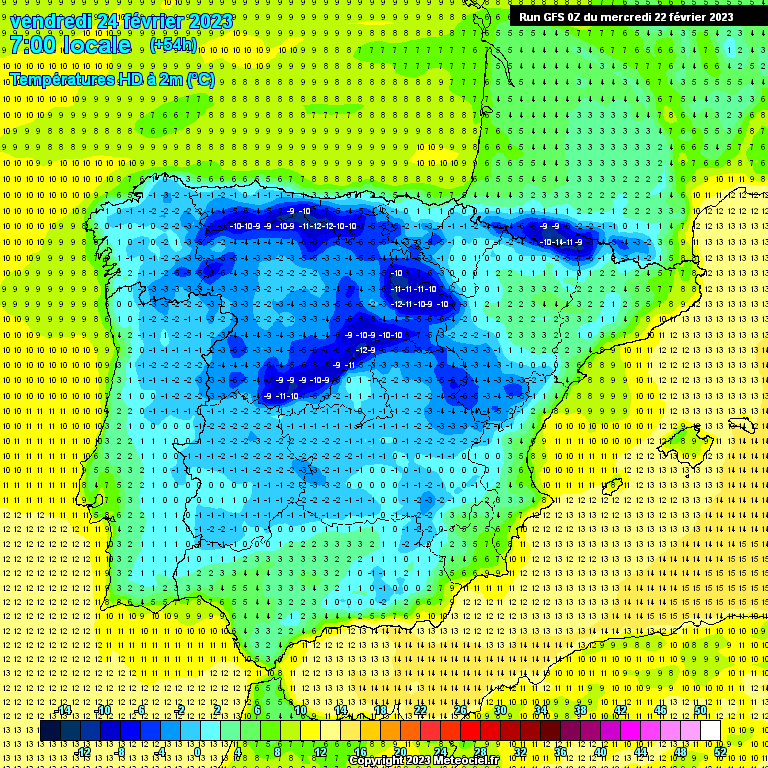 Previsão para 24 e 26 de Fevereiro - Frio de Inverno, pouca precipitação