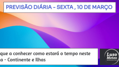 Previsão para Sexta, 10 de Março Previsão para Sexta, 10 de Março