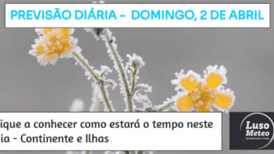 Previsão para Domingo, 2 de Abril