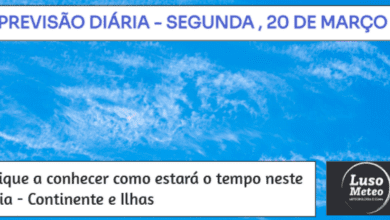 Previsão para Segunda, 20 de Março